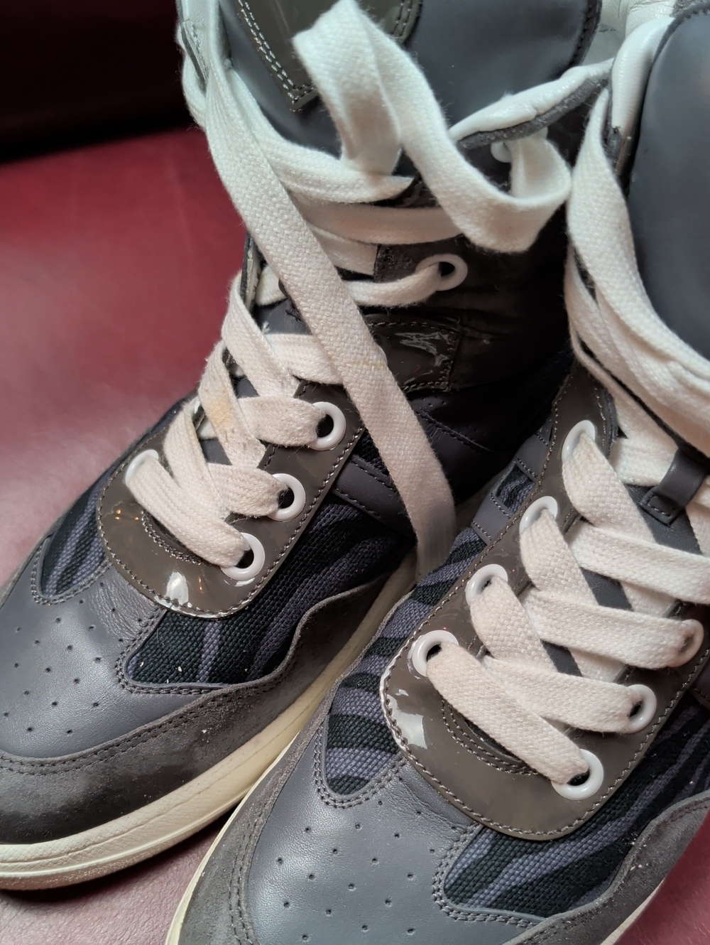 Katie Grand Loves Hogan high-top sneakers in grey heart Size 38 Women - Picture 5 of 9